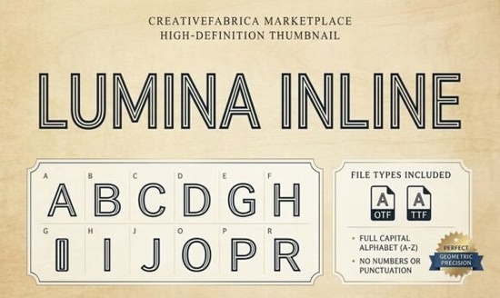 Lumina Inline Font